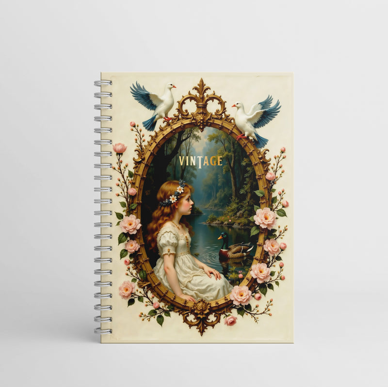 A5 Wire-bound Notebook – Cream Paper Various Designs
