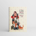 A5 Wire-bound Notebook – Cream Paper Various Designs 9