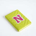 A5 Alphabet Notebook – Leather Cover Embroidered Design 5