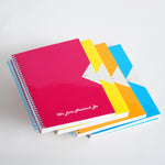 Wire bound Notebook – Bristol Cover Coated Paper Assorted Colors 6